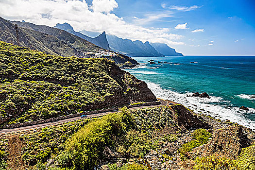 道路,靠近,海岸,海洋