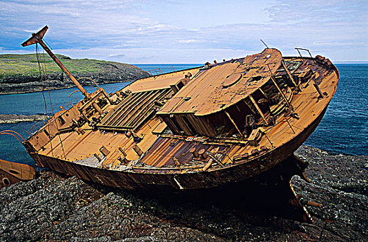 失事船舶,海岸,纽芬兰,加拿大