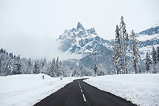 空路,山丘,法国阿尔卑斯山