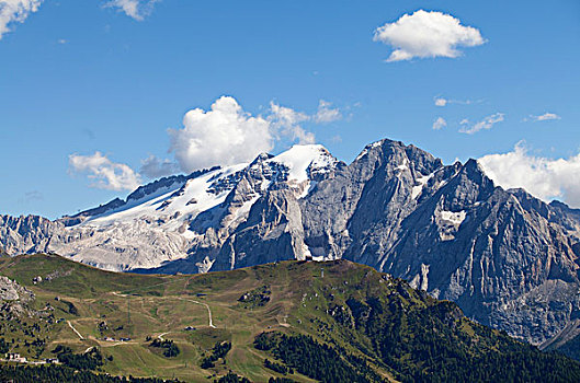 风景,马尔莫拉达峰,意大利,山,白云岩,欧洲
