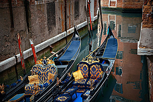 小船,运河,特写,威尼斯,意大利