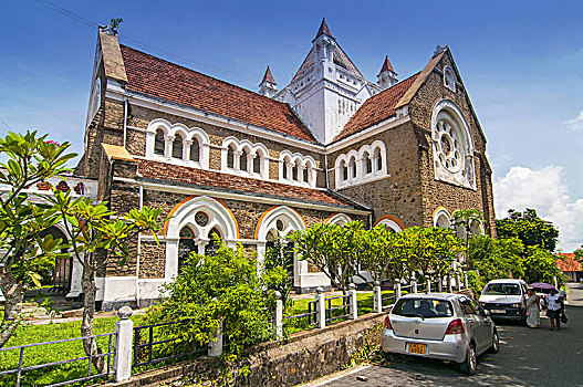 英国国教,教堂,加勒,斯里兰卡,建造,一个,漂亮