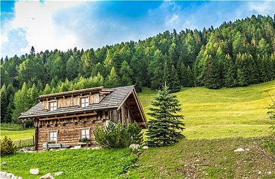 木质,高山,小屋