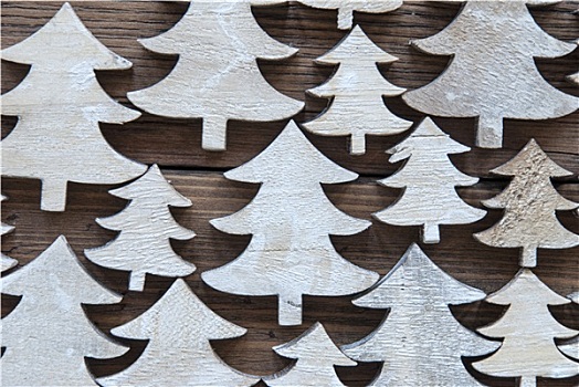 特写,圣诞树,木质背景
