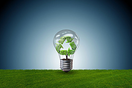 电灯泡,绿色,环境,概念