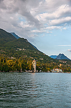城堡,加尔达,湖,意大利