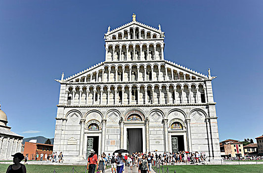 中央教堂,大教堂,玛丽亚,世界遗产,比萨,托斯卡纳,意大利,欧洲