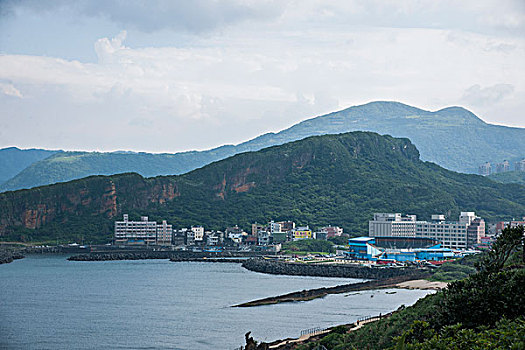 台湾新北市万里区,野柳地质公园,旁的骆驼峰港区