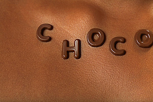 特写,巧克力,文字,女人,胸部
