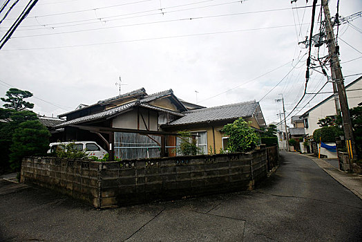 日本,岚山,民居