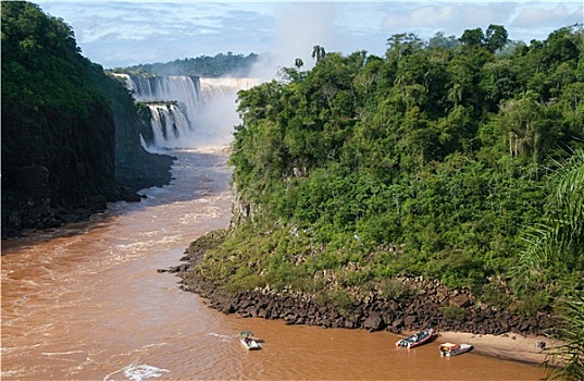 伊瓜苏瀑布,边界,阿根廷,巴西