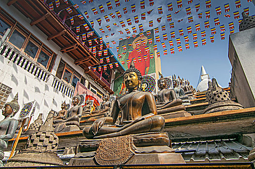 雕塑,佛,盘腿坐,佛教寺庙,科伦坡,斯里兰卡