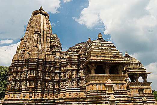 建筑细节,庙宇,克久拉霍,地区,中央邦,印度
