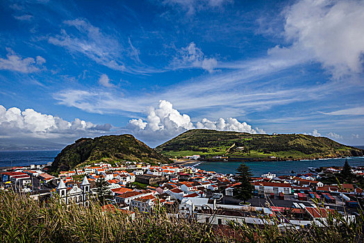 葡萄牙,亚速尔群岛,法亚尔,岛屿,俯视图,波尔图,蒙特卡罗