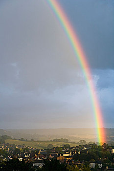 彩虹,上方,格洛斯特郡,英格兰,英国