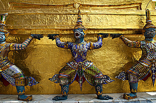 雕塑,寺院,卧佛寺,曼谷,泰国,亚洲