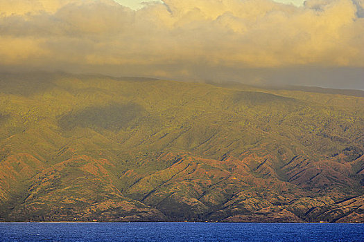 云,上方,岛屿,莫洛凯岛,毛伊岛,夏威夷,美国