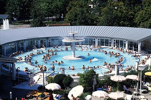 热池,坏,温泉浴场,下巴伐利亚,德国,欧洲