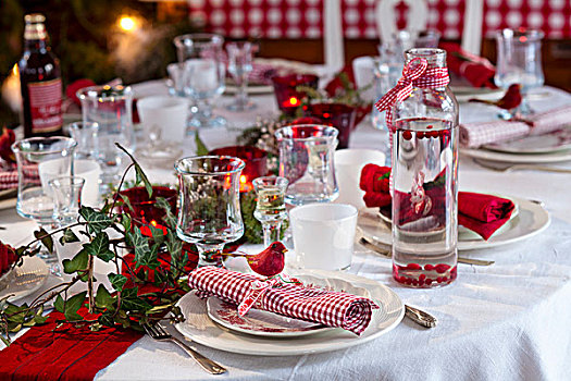 桌子,圣诞晚餐,瑞典