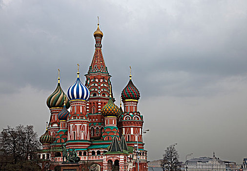 色彩,圆顶,罗勒,大教堂,莫斯科,俄罗斯