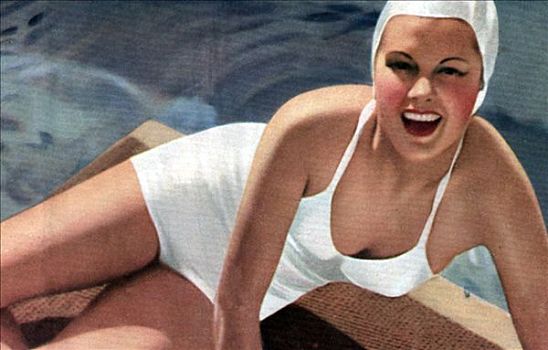 女性时装,泳衣,20世纪30年代