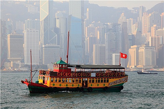 港口,巡航,船,香港