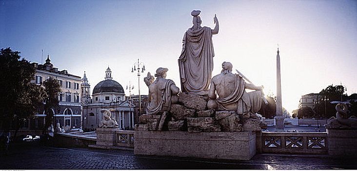后视图,雕塑,罗马,意大利