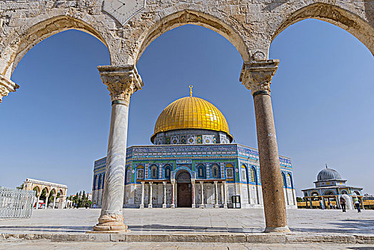 古老,拱形,圆顶清真寺,清真寺,耶路撒冷,以色列
