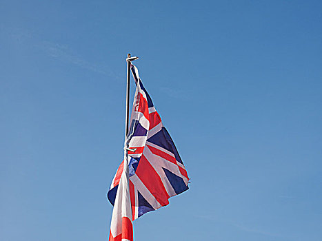 旗帜,英国,上方,蓝天