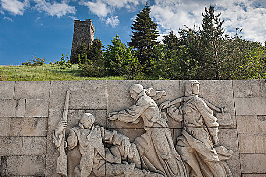 保加利亚,中心,山,自由,纪念建筑,建造,纪念,战斗,战争