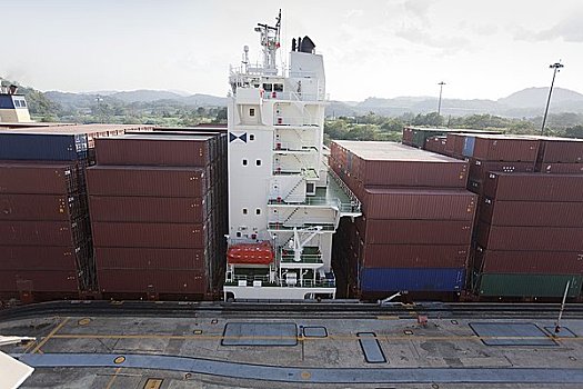 货物集装箱,船,巴拿马运河,巴拿马
