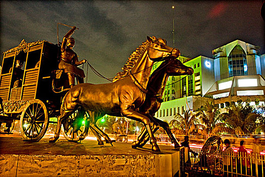雕塑,正面,达卡,喜来登酒店,道路,孟加拉,十一月,2009年
