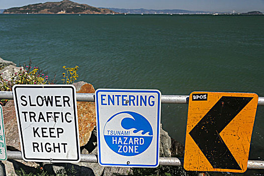标识,水,道路,加利福尼亚,美国