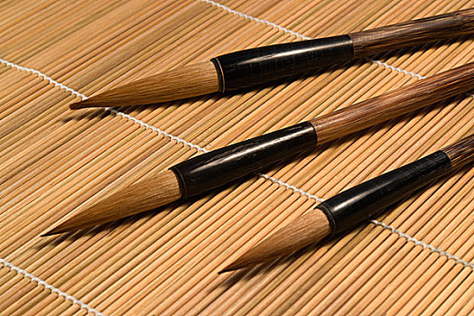 中国,毛笔,木质,垫,特写