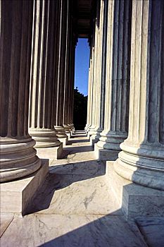 特写,柱子,政府建筑,林肯纪念馆,华盛顿特区,美国