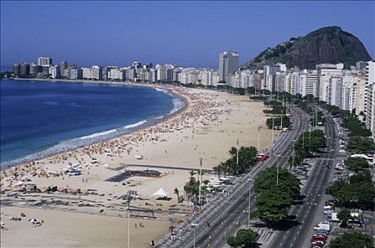 巴西,里约热内卢,科巴卡巴纳海滩