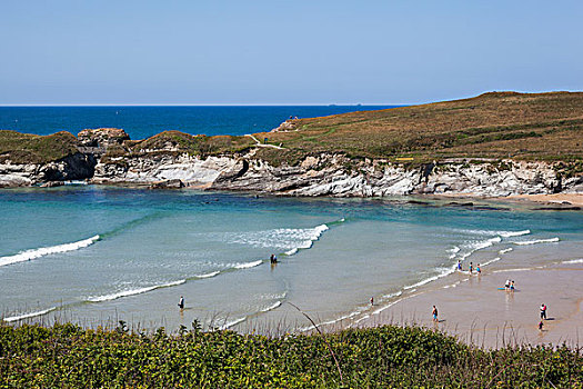 英格兰,康沃尔,纽基,海滩