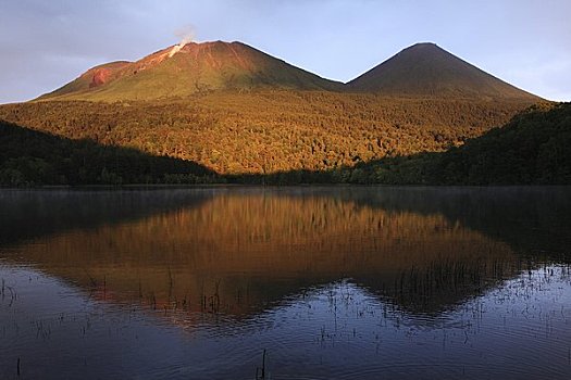 湖,山,阿寒国家公园