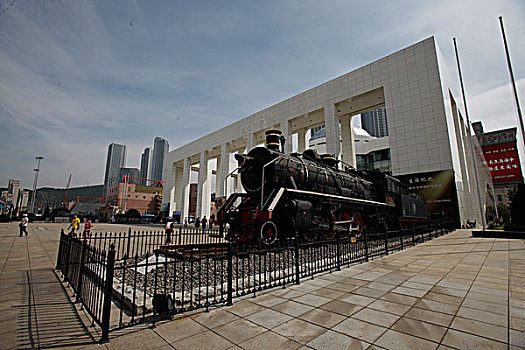 大连,博物馆,蒸汽机车