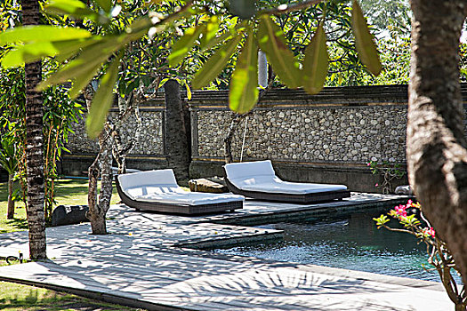 巴厘岛,平台,游泳池