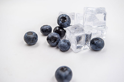 蓝莓,冰块