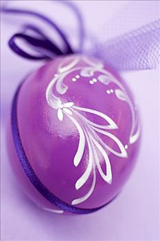 涂绘,紫色,复活节彩蛋,挂起