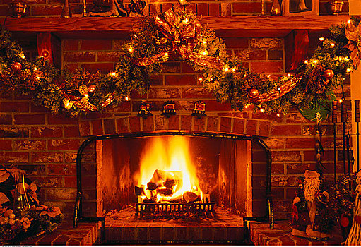 壁炉,圣诞节