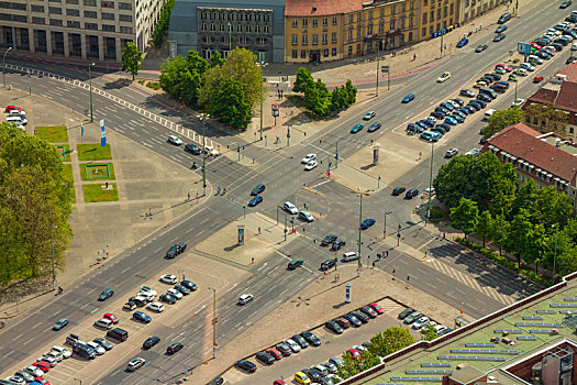 航拍,汽车,道路,连通,街道,柏林,城市