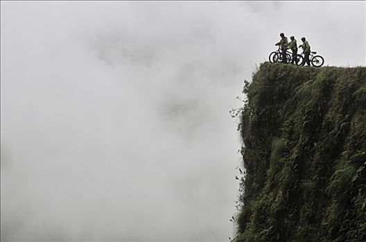 边缘,危险,悬崖,玻利维亚,南美