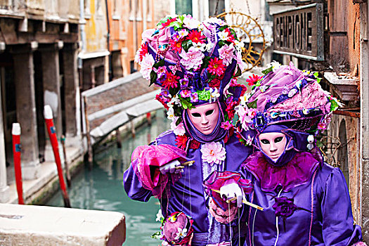 人,威尼斯人,服饰,威尼斯狂欢节,威尼斯,意大利