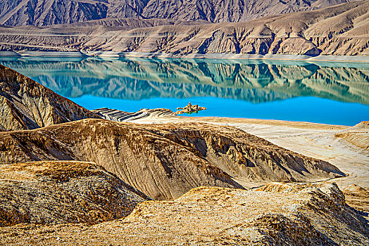 新疆,湖泊,湖水,沙滩