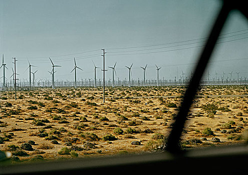 风电场,靠近,棕榈泉