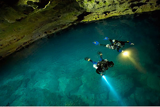 洞穴,潜水,佛罗里达,美国