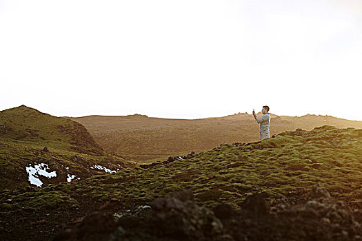 男人,摄影,风景,冰岛